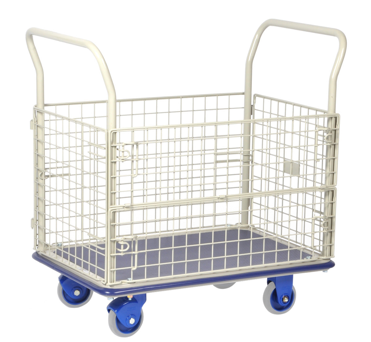 Prestar NF-307-P Gaascontainer / Plateauwagen – 300 kg – Met 2 duwbomen – Professioneel en robuust