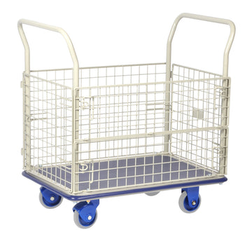 Prestar NF-307-P Gaascontainer / Plateauwagen – 300 kg – Met 2 duwbomen – Professioneel en robuust